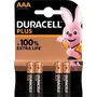 Duracell MN2400 Pilas AAA Plus Alcalinas 1.5V Pack de 4